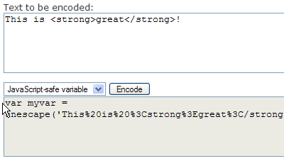 string url encode for javascript