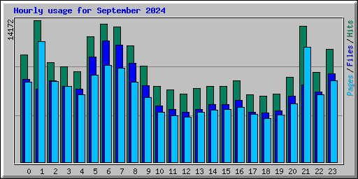 Hourly usage for September 2024